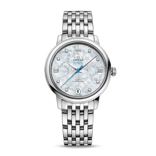OMEGA/歐米茄 碟飛系列 典雅 奧比斯 同軸腕表 精鋼 鉆石刻度 自動機(jī)械 女士腕表 424.10.33.20.55.004