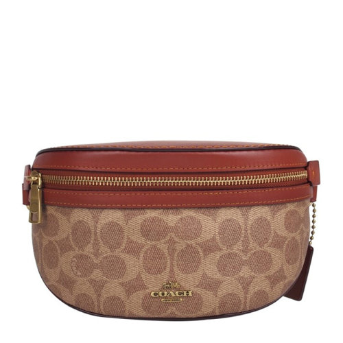 COACH/蔻馳(專柜) 拼色PVC/配皮老花時(shí)尚休閑女士腰包胸包斜挎包 39937B4PEQ