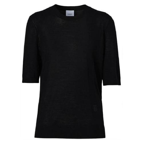  BURBERRY/博柏利 女士黑色棉質(zhì)短袖T恤 80422021 PLFSX