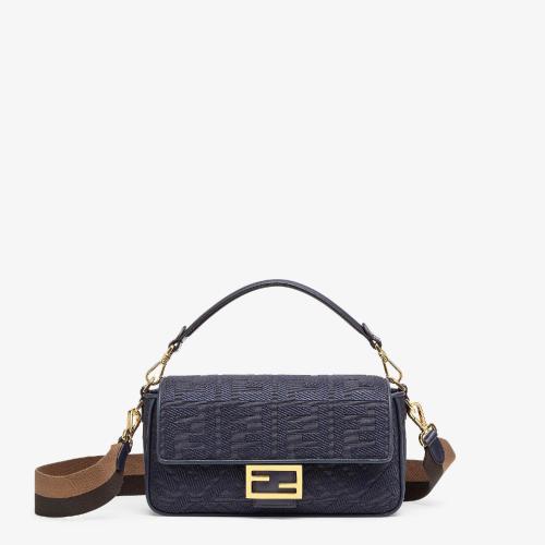  FENDI芬迪 22年春夏 女士 單肩包 深藍(lán)色FF帆布手袋 8BR600AC9OF19PO