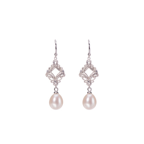 GeleiStory/GeleiStory優(yōu)雅系列菱形珍珠耳釘 店鋪特惠