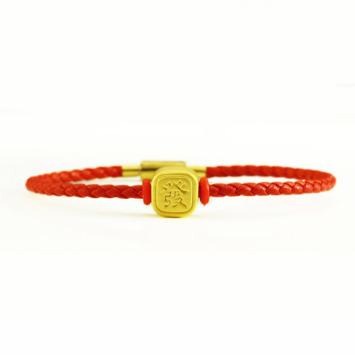 GJY/古金玥 大贏家 3D硬金999足金 黃金發(fā)財(cái)轉(zhuǎn)運(yùn)珠手鏈