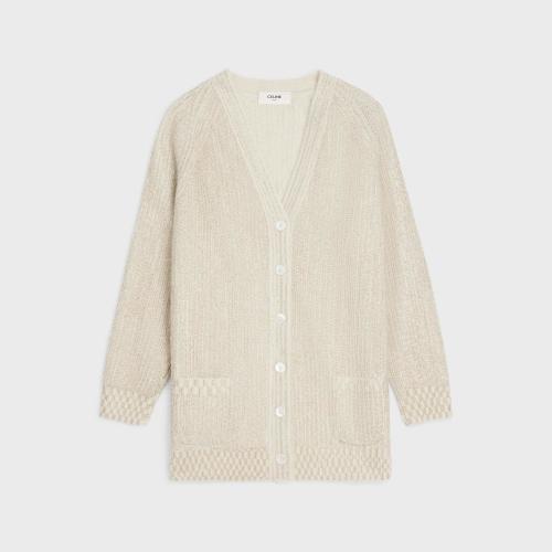  CELINE賽琳思琳 22年秋冬 女士 針織衫 CARDIGAN LONG BRODé COTES MOHAIR SOIE 2A51X873Q.01