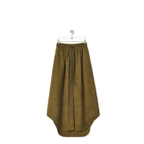  LOEWE羅意威 22年秋冬 女士 半身裙 Elasticated midi skirt in silk S359Y08X21-4210