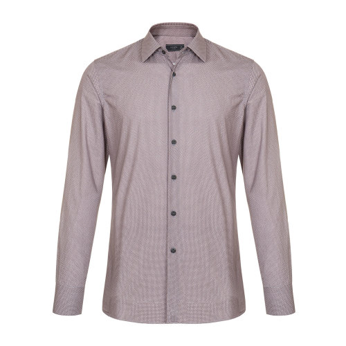 【香港直郵】PRADA 紫色 格紋 男士長袖襯衫