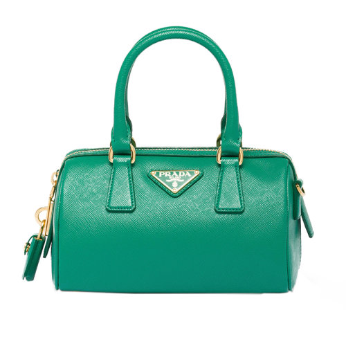 PRADA/普拉達 22新款 女士綠色芒果色saffiano皮革琺瑯金屬可斜挎單肩手提包1BB846_NZV_F0458_V_XOO