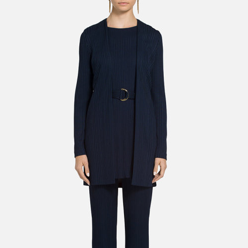 St.John/盛薔簡潔大氣輕熟條紋長袖女士針織衫/毛衣K60Z012