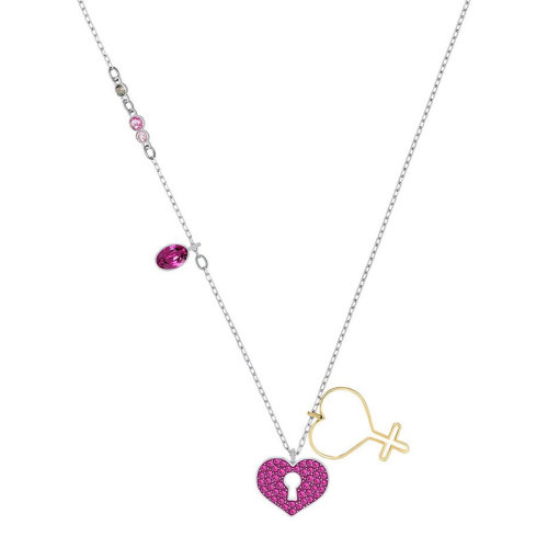 Swarovski/施華洛世奇  女士多色仿水晶愛心鎖項鏈 5409469