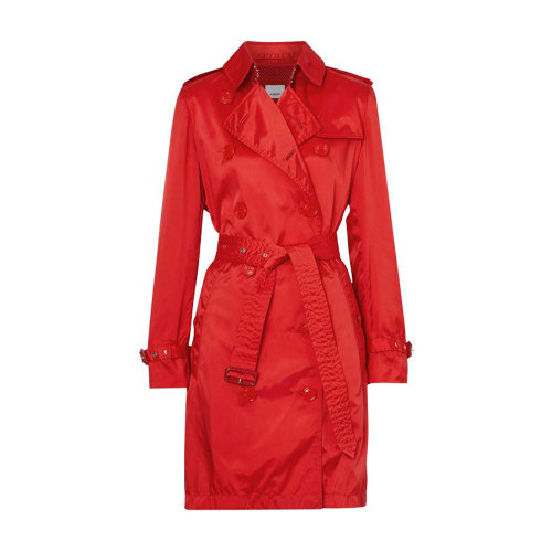 BURBERRY/博柏利 巴寶莉 新年開運(yùn) 本命年紅色外套 婚慶禮服外套 大衣 長款大衣 女士風(fēng)衣 瑕疵特賣（陳列痕跡，不影響使用）