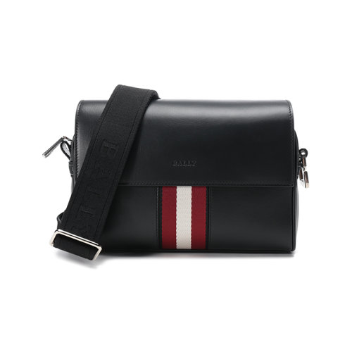 BALLY/巴利【22春夏新款】男士牛皮單肩斜挎包腰包手拿包條紋 HYMIOS