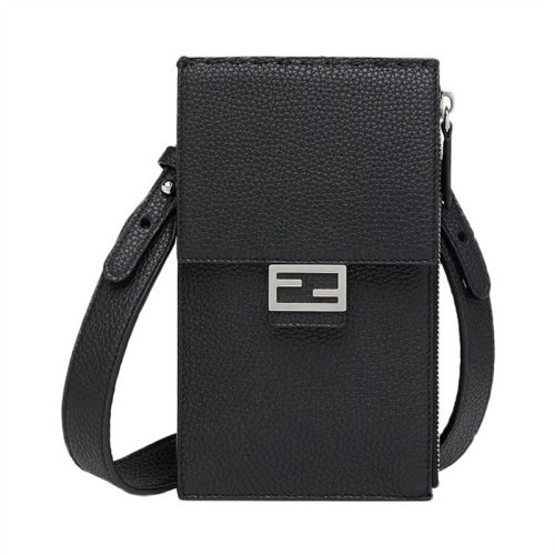  FENDI/芬迪 男士黑色皮革手機(jī)包斜挎包 7AS034 ADYW F0GXN PLSX