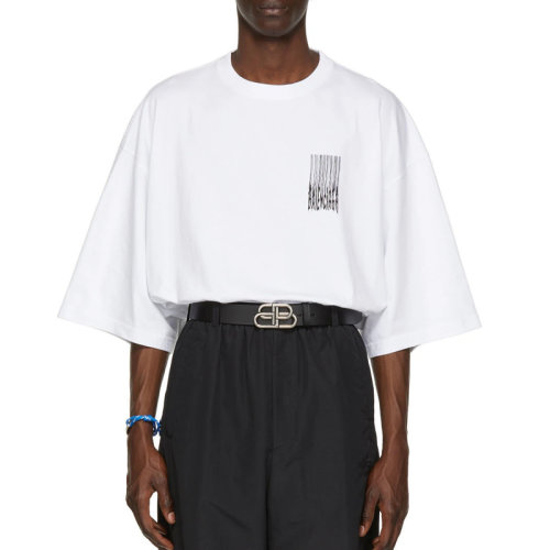 BALENCIAGA 巴黎世家 女士 服裝  黑色圓領(lǐng)棉質(zhì)T恤 女士短袖T恤