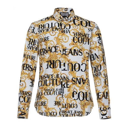  VERSACE JEANS COUTURE 男士印花棉質(zhì)長袖襯衫 B1GVA6S3 S0634 003 PLFSX