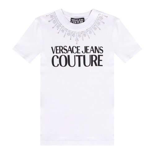  VERSACE JEANS COUTURE 女士印花棉質(zhì)短袖T恤 71HAHG03 CJ00G 003 PLFSX
