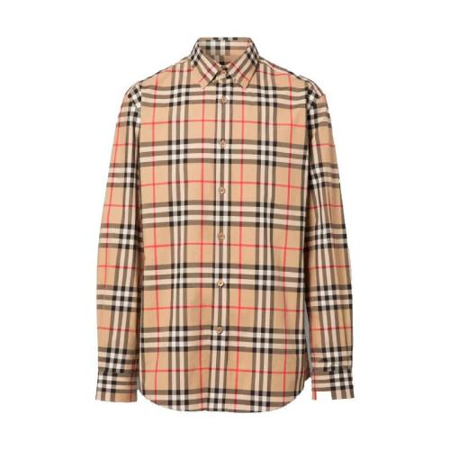  BURBERRY 22年秋冬 男士 格紋棉府綢襯衫 80208631