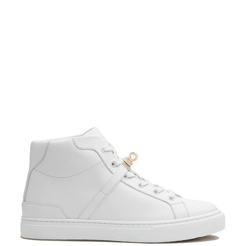 HERMES/愛馬仕 22年秋冬新款 Daydream系列 女士白色小牛皮金色Kelly搭扣高幫運動鞋H221193Z90370