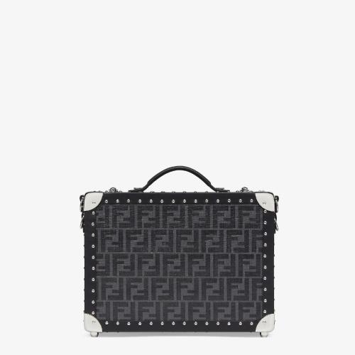  FENDI芬迪 22年秋冬 男士 手提包 黑色布料手提箱 7VV134A8V3F0GXN