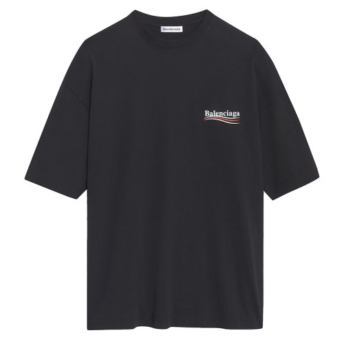 Balenciaga/巴黎世家女士黑色棉質(zhì)加大碼女士T恤620941TIV521070