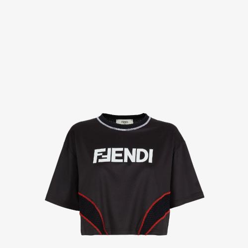  FENDI芬迪 22年秋冬 女士 短袖T恤 Cropped T-shirt FAF318AK8IF0GME
