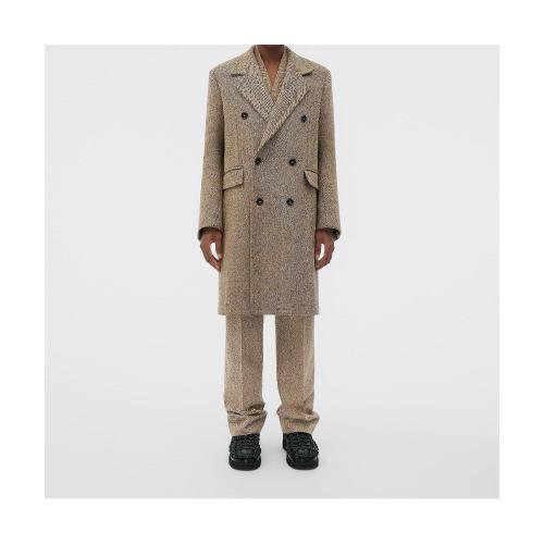  BV葆蝶家 22年秋冬 男士 大衣 manteau en laine double-face a motif chevron 713673V2CF0988