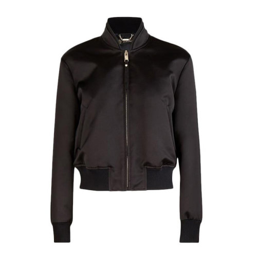 VERSACE/范思哲 女士黑色滌綸經(jīng)典美杜莎頭像裝飾拉鏈開合飛行員外套夾克棒球服 A79180-A224971-A1008