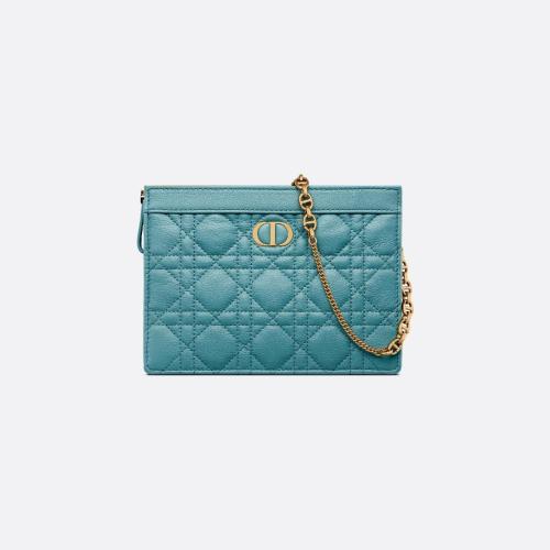  DIOR迪奧 22年秋冬 女士 手拿包 Pochette zippee a chaine Dior Caro S5106UWHC_M08Z
