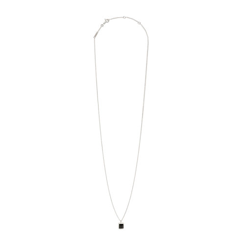 CELINE/賽琳 22新款 AIGUISE系列 男士純銀鑲嵌黑瑪瑙項(xiàng)鏈46R546SSO.38OY