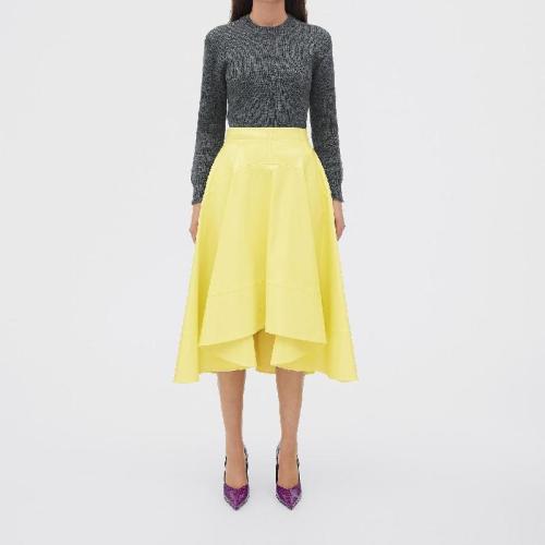  BV葆蝶家 22年秋冬 女士 半身裙 jupe en cuir brillant 716284VKLC07400