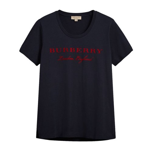 BURBERRY/博柏利女裝 服飾 時(shí)尚休閑棉質(zhì)logo印花半袖 女士短袖T恤 4057047