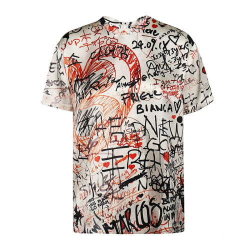 BURBERRY/博柏利  女裝 服裝 印花桑蠶絲圓領時尚 女士短袖T恤