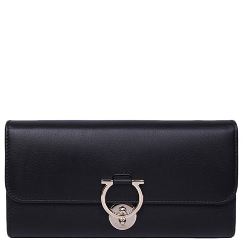Salvatore Ferragamo/菲拉格慕 女士 女包 黑色皮革卡包錢包 22D184 684197