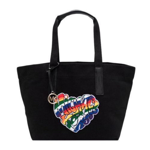 Michael Kors/邁克·科爾斯 女士帆布心形圖案手提包 30T1G01T3C多色可選