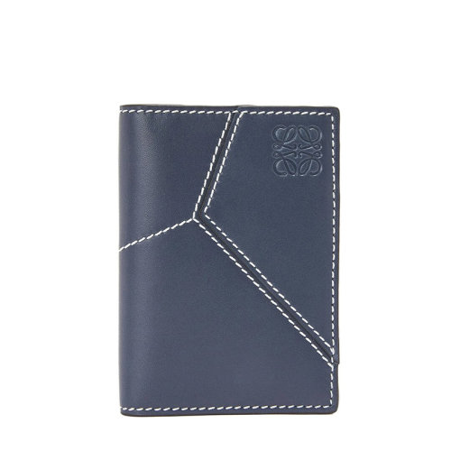  LOEWE/羅意威 22新款Puzzle系列 男士海洋色光滑小牛皮緝明線裝飾雙折卡片夾卡包C510144X01-5543
