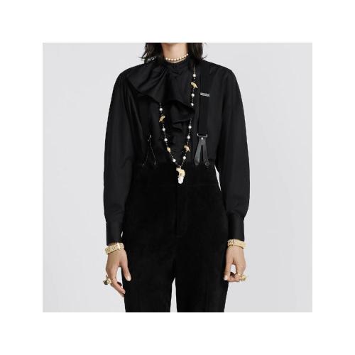  DIOR迪奧 22年秋冬 女士 長(zhǎng)袖襯衫 襯衫 311B46A3356_X9000