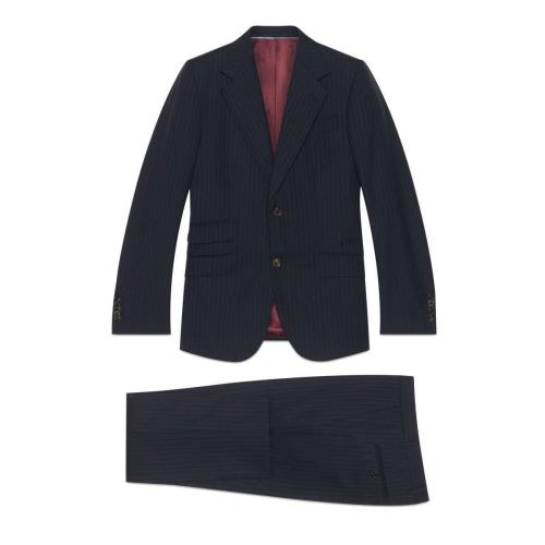 GUCCI古馳 22年秋冬 男士 修身Gucci細條紋西裝 606248 ZAAAM 4116