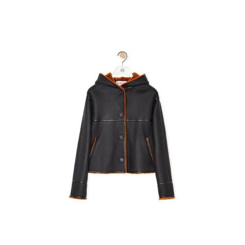  LOEWE羅意威 22年秋冬 女士 夾克 Hooded jacket in shearling S359Y19L20-1329