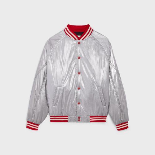  CELINE賽琳思琳 22年秋冬 男士 夾克 絎縫育克錦綸學(xué)院風(fēng)夾克 2W559819L.36AG