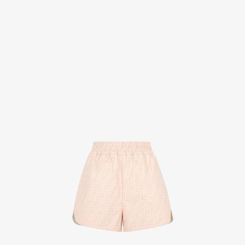  FENDI芬迪 22年秋冬 女士 短褲 粉紅色牛仔短褲 FLP761AK6CF1H3Y