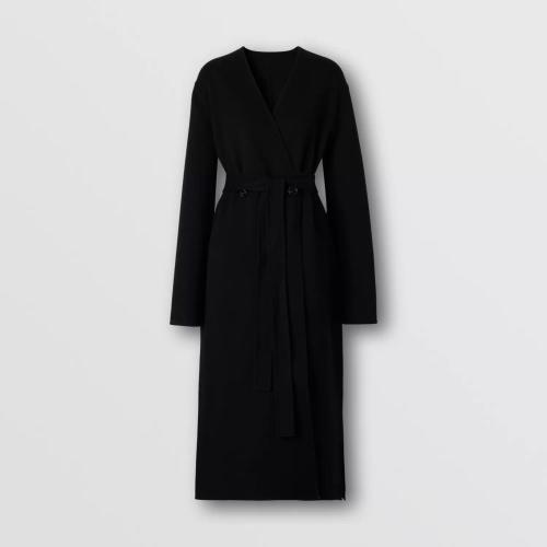  BURBERRY 22年秋冬 女士 羊絨束帶大衣 80562311