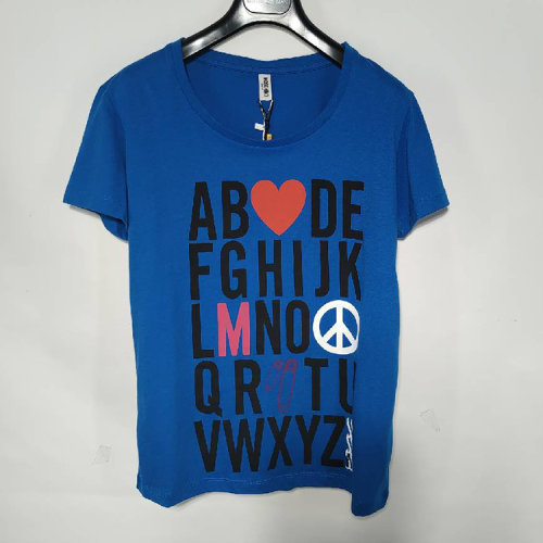 MOSCHINO/莫斯奇諾藍(lán)色女士短袖T恤 4T19235504