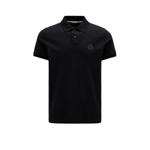 Moncler/蒙克萊 22年秋冬新款 男士黑色純棉徽標貼片短袖polo衫H20918A0000584556999