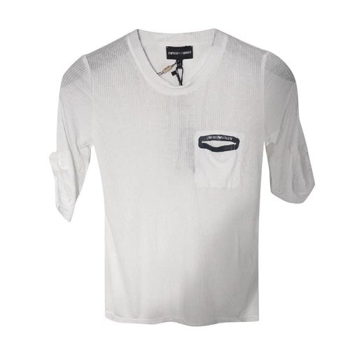 Emporio Armani/安普里奧阿瑪尼 米白色女士短袖T恤