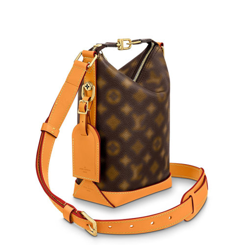 Louis Vuitton/路易威登 22秋冬新款 男士棕色帆布配皮調(diào)節(jié)肩帶雙鉤拉鏈開合單肩斜挎流浪包M46241