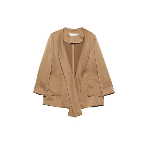 HUI/卉 女士西服20春夏新款琉璃橘色顯瘦西裝外套