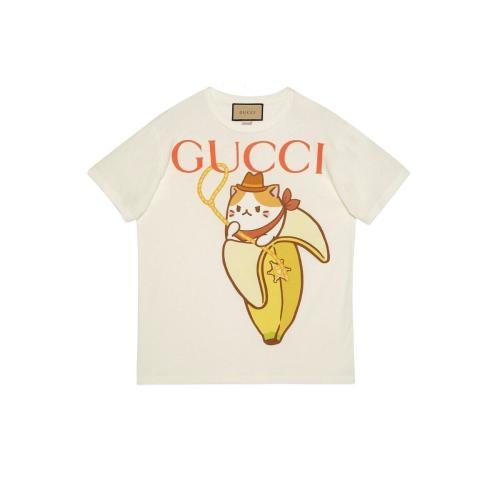  GUCCI古馳 22年秋冬 女士 Gucci和Bananya印花棉質(zhì)T恤 615044 XJD82 9095