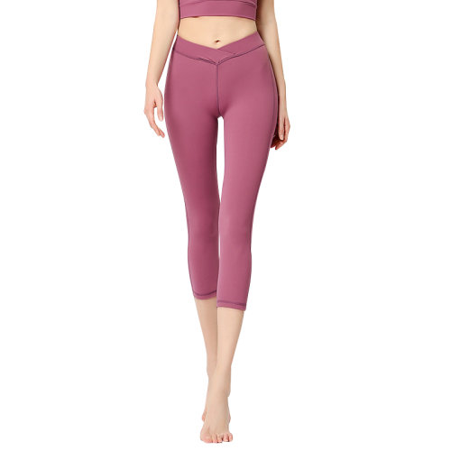 GeleiStory/GeleiStory 新款歐美錦綸裸感瑜伽褲高腰提臀緊身七分褲運動健身褲女裝＞女士褲裝＞女運動褲