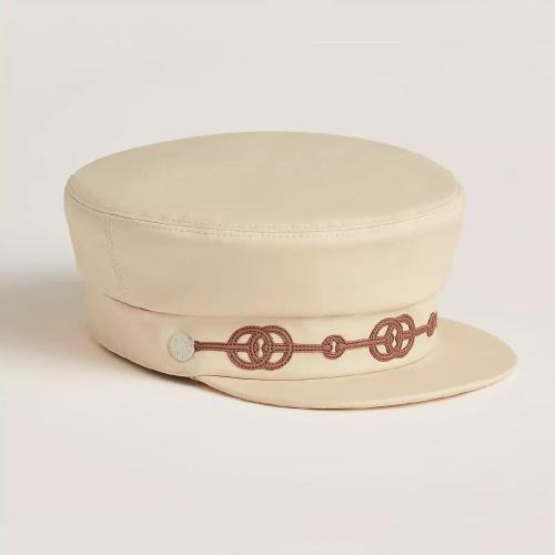  HERMES愛馬仕 22年秋冬 女士 帽子 Casquette Cabourg Cliquetis H221011N 5R57