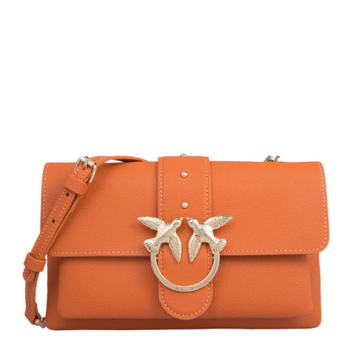 Pinko/品高  女士Saffiano皮革鉚釘燕子裝飾鏈條包時尚單肩包