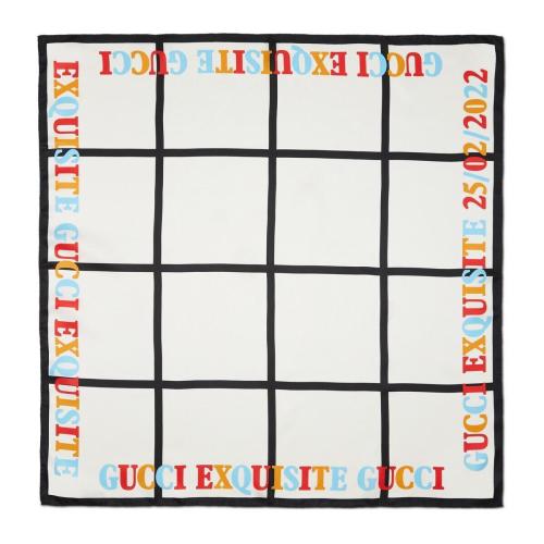  GUCCI古馳 22年秋冬 男士 “Exquisite Gucci”柔軟絲巾 721322 4G001 9060