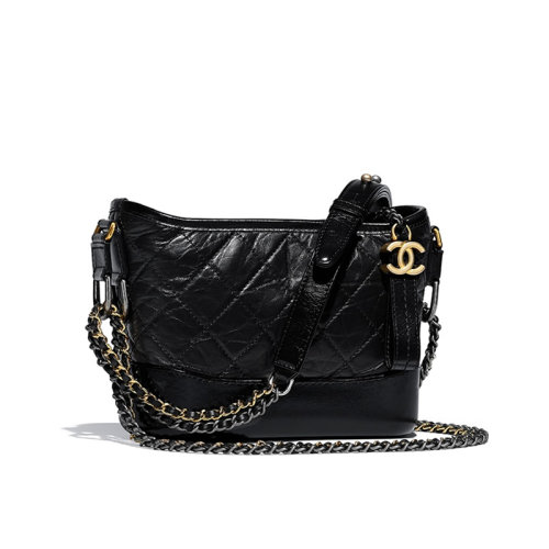 CHANEL/香奈兒 香奈兒GABRIELLE小號(hào)流浪包 復(fù)古小牛皮光滑小牛皮A91810 Y61477